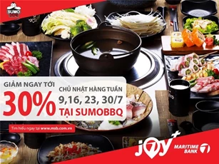 Maritime Bank hợp tác cùng Golden Gate mang đến ưu đãi giảm giá 30% cho các tín đồ ẩm thực