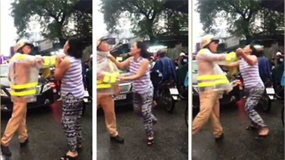 Người phụ nữ nắm cổ áo, lăng mạ CSGT: "Do tôi nóng tính quá"