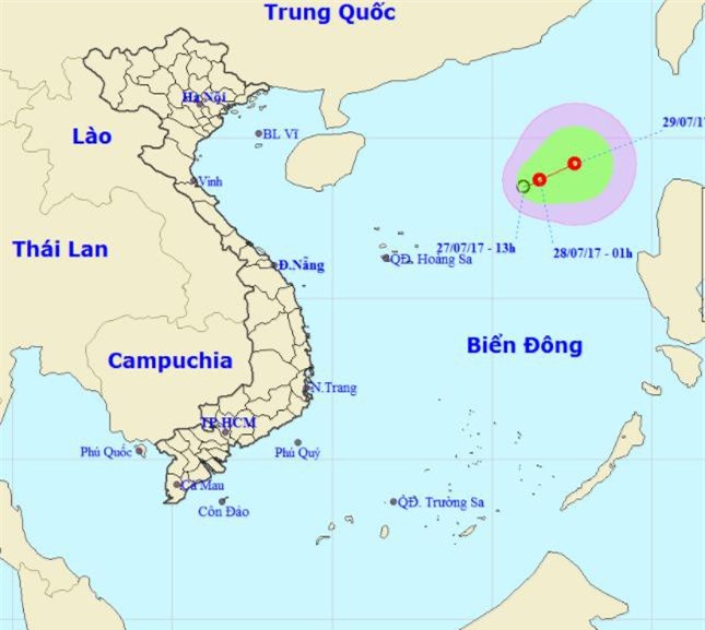 Bão số 4 vừa qua, xuất hiện áp thấp mới trên biển