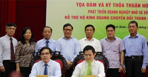 VINASME và tỉnh Thái Bình ký hợp tác hỗ trợ hộ kinh doanh chuyển đổi thành doanh nghiệp