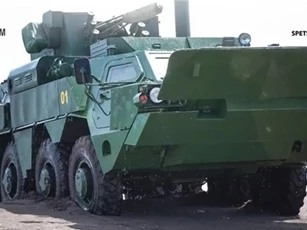 Xe bọc thép Ukraine "thua" xe bọc thép Nga