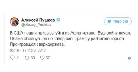 Nghị sĩ Nga gọi Mỹ là siêu cường quốc "thua"?