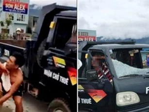 Xe tải bị ném gạch, 1 người trọng thương nhập viện