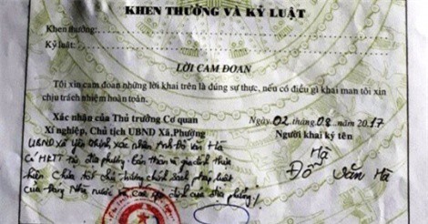 Lại thêm 1 chủ tịch xã "phê xấu" vào sơ yếu lý lịch sinh viên