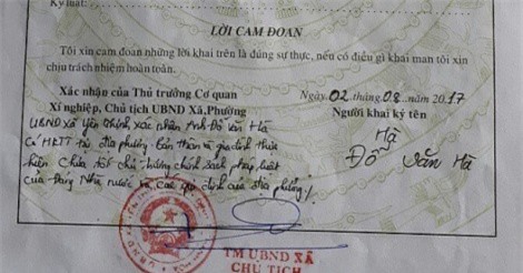 Thanh Hóa vào cuộc vụ "quan xã" phê xấu lý lịch học sinh