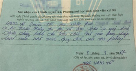 Chủ tịch xã "phê xấu" lý lịch sinh viên nhận quyết định kỷ luật