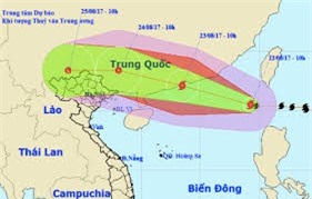 Thông tin mới nhất về đường đi cơn bão Hato