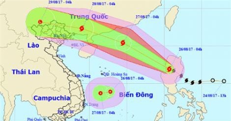 "Bão" chồng bão xuất hiện trên biển Đông 