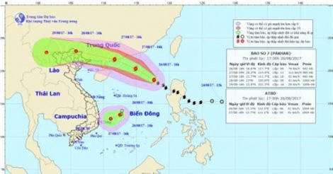 Tin mới về bão số 7 và áp thấp nhiệt đới trên Biển Đông