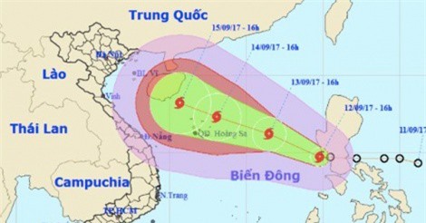 Bão số 10 mạnh cấp 8, giật cấp 11 tiến thẳng vào nước ta