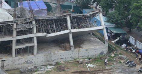 Công trình trường mầm non ở KĐT Mỹ Đình bị sập trong đêm