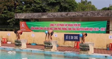 Tài trợ Giải bơi lội học sinh phổ thông tỉnh Thái Nguyên năm 2017