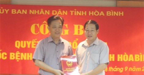 Bệnh viện đa khoa tỉnh Hòa Bình chính thức có Giám đốc mới