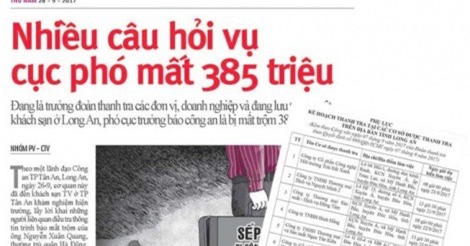 Phó Cục trưởng mất 385 triệu đồng: Tình tiết bất ngờ