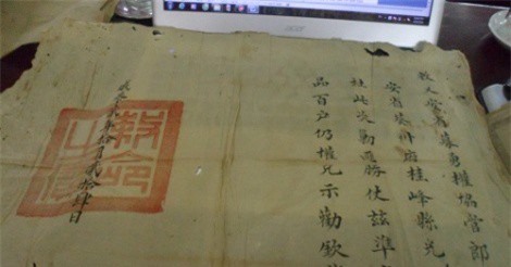 Nghệ An: Phát hiện nhiều sắc phong quý tại xã Thông Thụ   