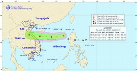 Áp thấp nhiệt đới hướng vào Thanh Hóa - Quảng Bình