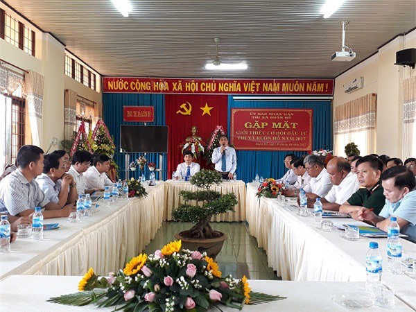 Thị xã Buôn Hồ, tỉnh ĐắcLăk gặp mặt các nhà đầu tư