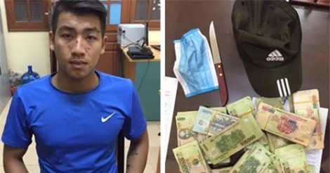 Uy hiếp 1 phụ nữ, nam thanh niên cướp 200 triệu đồng giữa ngân hàng