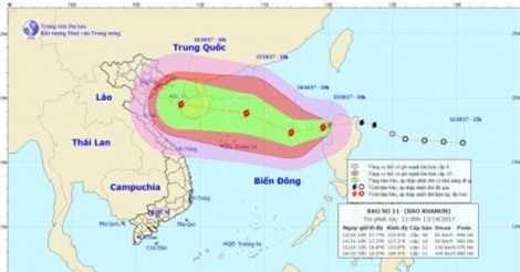 Tin mới nhất về đường đi, vị trí cơn bão Khanun 