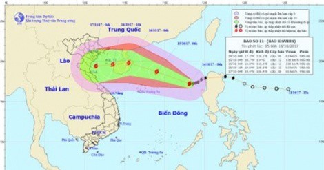 Bão số 11 tiến thẳng miền Trung, Hà Tĩnh ra công điện khẩn