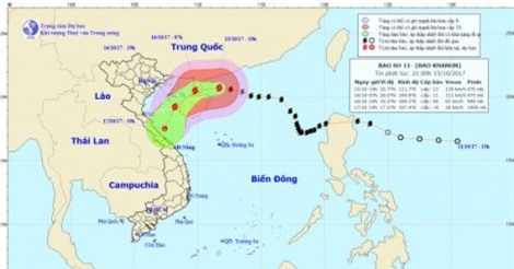 Bão số 11 chuyển hướng, Bắc Bộ đề phòng mưa lớn