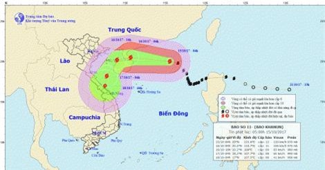 Diễn biến mới của cơn bão số 11 