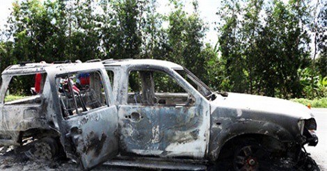 Bắt 6 nghi can phóng hỏa ôtô chở giám đốc ở Hậu Giang