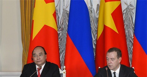 Thủ tướng Medvedev: Kim ngạch thương mại Nga - Việt tăng 20%
