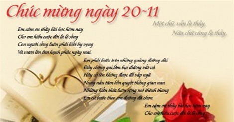 Những lời chúc ý nghĩa tặng thầy cô nhân ngày Nhà giáo Việt Nam 20/11