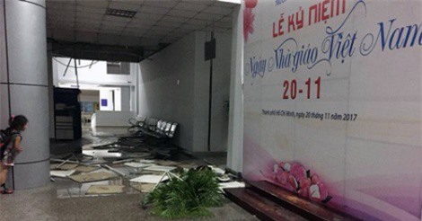 Làng đại học ở Sài Gòn tan hoang sau trận mưa giông