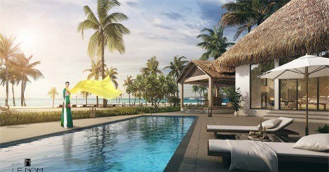 "Phiêu" với bộ sưu tập áo dài dát vàng giữa biển trời Bãi Kem