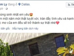 Kim Lý gửi lời “Chúc mừng sinh nhật em yêu” đến Hồ Ngọc Hà