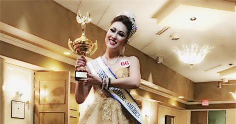 "Nữ hoàng thị phi" Phi Thanh Vân đăng quang hoa hậu tại Mỹ