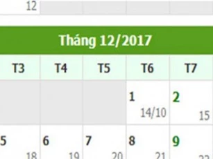 Người lao động nghỉ mấy ngày trong dịp Tết Dương lịch 2018?