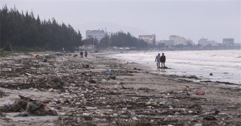 Sau mưa lớn, gần 100 tấn rác có mặt trên 5km biển Đà Nẵng