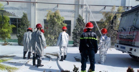 Diễn tập phương án chữa cháy, cứu nạn cứu hộ nhiều lực lượng