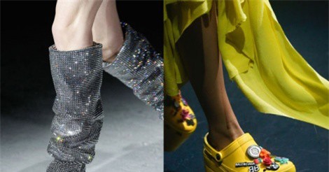 9 mẫu giày kỳ quái nhất trên sàn diễn thời trang năm 2017