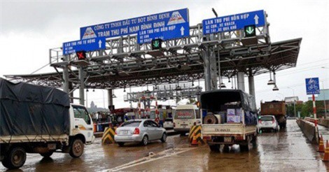 Từ 1/1/2018, giảm vé 5.000 đồng/xe khi qua trạm BOT Nam Bình Định 