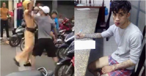 Clip: Thanh niên xăm trổ rút dao tấn công CSGT ở Nha Trang