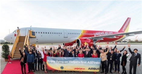 Vietjet nhận máy bay Airbus 321neo đầu tiên tại Đông Nam Á