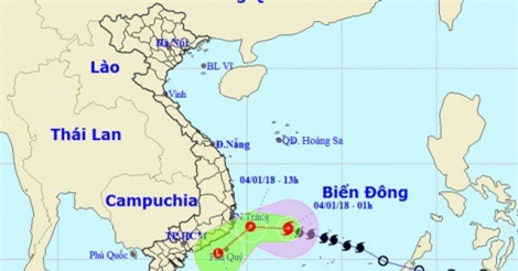 DỰ BÁO THỜI TIẾT (4/1): Bão số 1 sắp suy yếu, có khả năng đổi hướng