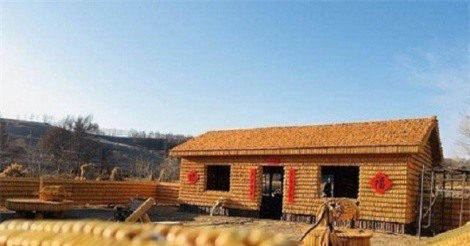 Độc đáo ngôi nhà làm từ hàng ngàn bắp ngô, đẹp lung linh như "dát vàng"