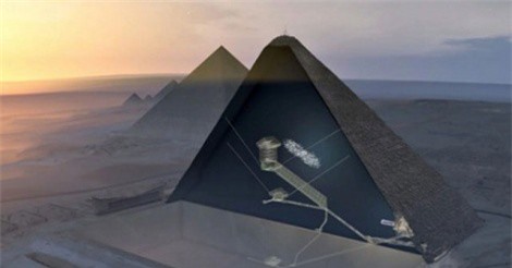 Phòng ẩn trong Đại kim tự tháp chứa ngai làm từ thiên thạch?