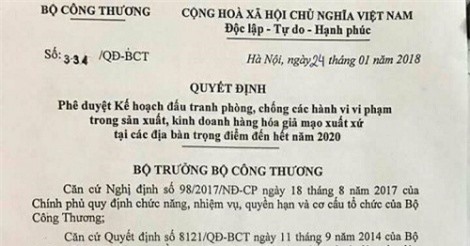 Bộ Công Thương tuyên chiến với hàng giả