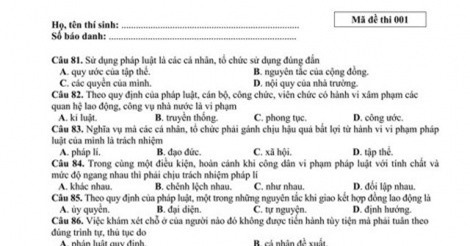 Thí sinh phải học như thế nào để đạt điểm thi cao môn GDCD?