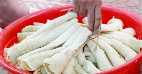 Cảnh báo nhiễm độc ngày Tết từ măng tươi tẩy trắng 