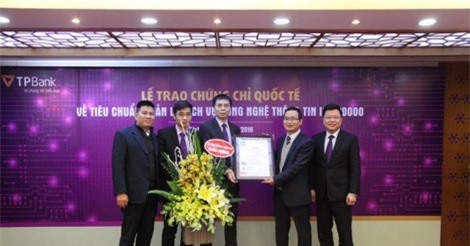 TPBank nhận chứng chỉ quốc tế ISO 20000 về quản lý dịch vụ công nghệ thông tin