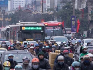 Hà Nội tắc đường nghiêm trọng dịp cận Tết