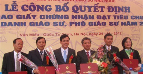 Chưa quyết định chính thức công nhận đạt chuẩn chức danh GS, PGS năm 2017