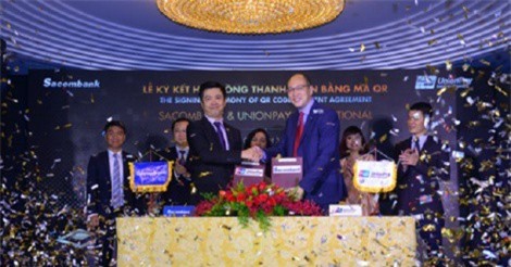 Sacombank hợp tác với UnionPay triển khai thanh toán bằng mã QR